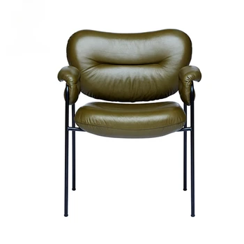 Modernus minimalistinis dizaineris oda pusėje kėdė kūrybos su porankiais valgomojo kėdė namuose modelio namas kavinė derybų kėdė