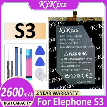 2600mah KiKiss Baterija Elephone S3 S 3 Batterie Bateria Išmaniųjų Telefonų Baterijos Batterij + Stebėti Kodas