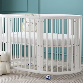Naujagimio lovelę kūdikiui apvali lova daugiafunkcinis lopšys lova Europos vaikų lova sujungimas didelė lova