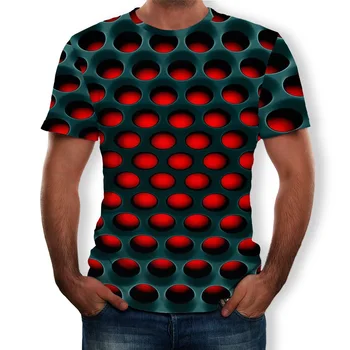 Vasaros vyriški T-Shirt Mados 3D Išspausdintas Viršų Kietas Streetwear trumpomis Rankovėmis Apvalios Kaklo Loosse Tees Atsitiktinis Žmogus Drabužių TShirts