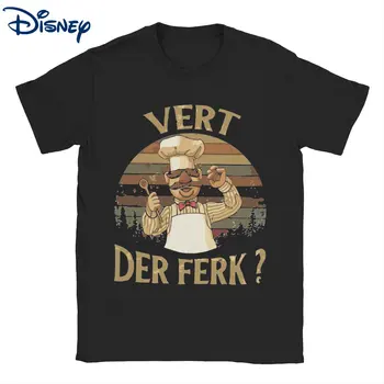 Vyrų Marškinėliai Disney Derliaus Vert Der Ferk Muppet Show Grynos Medvilnės Tees Trumpomis Rankovėmis T Marškinėliai Apvalios Apykaklės Viršūnes Grafinis