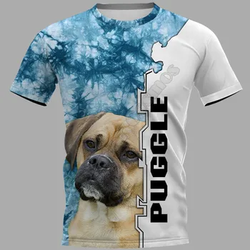 PLstar Kosmosas Puggle 3D Atspausdintas t-shirt Harajuku Streetwear T shirts Juokinga Gyvūnų Vyrų, Moterų trumpomis Rankovėmis 01