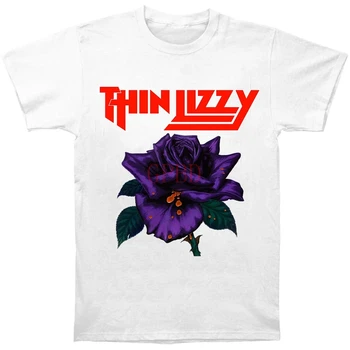 Thin Lizzy Black Rose Classic Rock Black Mens T-Shirt Medvilnės S-4XL