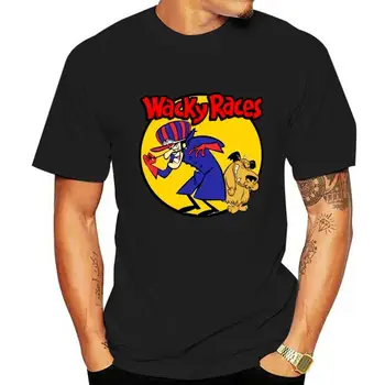 Wacky Races Berniukas Ir Šuo Hanna Barbera Animacinių filmų Plakatą, Ventiliatorius Viršūnes Tee Marškinėliai T-Shirt Jaunimo Vidutinio amžiaus Senatvės