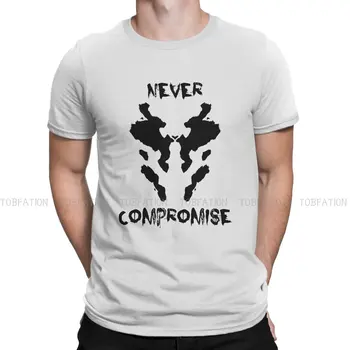 Niekada Kompromisą Rorschach Atsitiktinis Marškinėlius Budėtojai Rorschach Walter Spausdinimo Viršūnes Laisvalaikio Marškinėliai Vyrų Trumpomis Rankovėmis Unikali Dovana