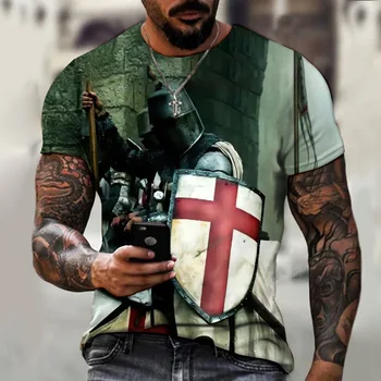 2023 Derliaus Vyrų 3D Imperial War Vyrų Mados T-Shirt Karalystės Riteris Vasaros Ultra Thinmen'soversizedt-Shirt2Xs-6Xlpersonality