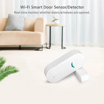 WiFi Smart Durų, Langų Jutiklis Namų Belaidžio Aptikimo Signalizacijos Pranešimo Priminimas Detektorius