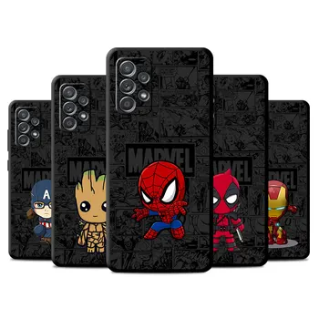 Case For Samsung Galaxy A52 A53 A54 A12 A13 A14 A32 A51 A23 A24 A33 A34 A71 A21s A03 A04 Telefono Dangtelį Marvel SpiderMan Deadpool
