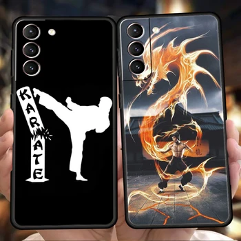 Kung Fu ir Karate, Taekwondo Atveju, Samsung Galaxy S23 S20 S21 S22 FE Ultra S10 S9 S8, S7 SDGE M22 M32 Plius 5G Silikono Telefono Dangtelį