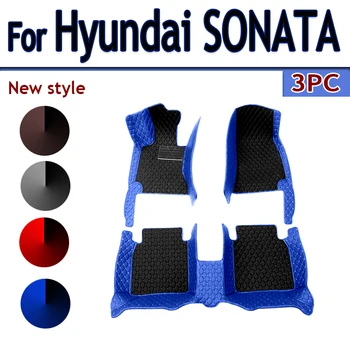 Dirbtinė Oda Custom Automobilių Grindų Kilimėliai Hyundai SONATA 2015-2018 Interjero Detalės Automobilis Priedai