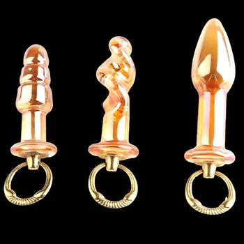 3 Stilius Išskirtinį Aukso Krištolo Analinis Kaištis Masturbacija Produktų Prostatos Massager Suaugusiems Erotiniai Žaislai Poroms