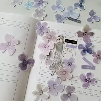 Pasakų Maru I Miss You Violetinė Gėlių Žiedlapis PET Washi Tape Naujas