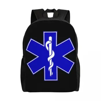 Emt Star Gyvenimo Kuprinė Vyrams, Moterims Mokyklos Kolegijos Studentai Bookbag Tinka 15 Colių Nešiojamas Paramedic Krepšiai
