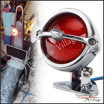 Universalus Motociklas užpakalinis žibintas LED Stabdžio Stabdymo Žibintas Veikia Šviesos Harley Honda Yamaha, Suzuki Kawasaki Bobber Custom, Chopper