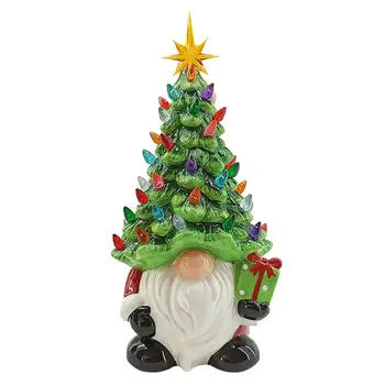 Šviesos Mažai Keramikos Kalėdų Beveidis Vyras Lėlės Kalėdų Papuošalai Apšviesta Kalėdų Gnome Dekoro Namuose Dovana Šeimai