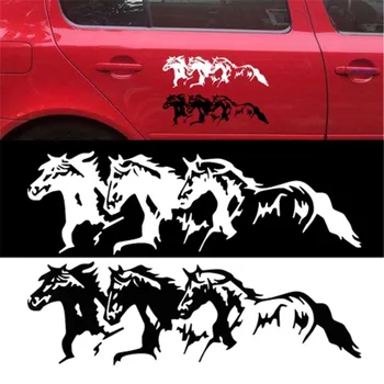 3 Arkliai Juoda Balta Gyvūnų Formos Lipdukas Automobilių Lipdukas Mados Kūrybos Apdailos Automobilių Interjero Priedai