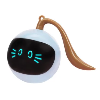 Smart Interaktyvi Katė Žaislas spalvotu LED Savaime Sukasi Pet Kamuolys, Žaislai USB Įkrovimo Kačiukas Automatinė Kamuolys, Žaislai Kačių Reikmenys