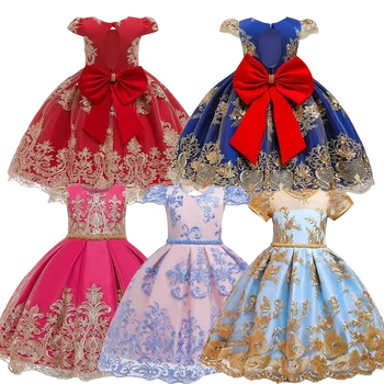 2023 Mergina Suknelė Vestuvių, Gimtadienio Gėlių Siuvinėjimas Komplektus Vaikų Suknelės, Šaliai, Kamuolys Suknelė Dėvėti Drabužiai