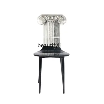 High-End Serija Meno Minimalistinio Valgomojo Kėdė Šviesos Prancūzijos Bed & Breakfast Didelių Plokščių Grindų Rafinuotas Asmeninį Romos Kėdė