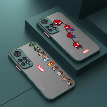 Marvel spiderman animacinių filmų vaizdo Telefoną Atveju Xiaomi 12 11 T Pro S Redmi Pastaba 12 11 10 9 8 Pro S T 5G Matinio Permatomas