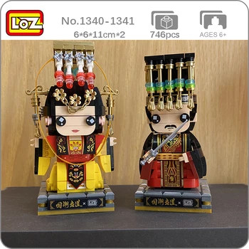 LOZ Tang Dinastijos Imperatorienė Wu Imperatorius Li Zhi Karalienės Karūnos Karalius Kardas Lėlės Bazės Mini Blokų, Plytų Pastatas Žaislas Vaikams Ne Lauke