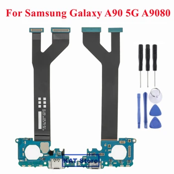 Samsung Galaxy A90 5G A908B A908N A9080 2019 USB Įkroviklio Jungtį Įkrovimo lizdas Flex Kabelis Valdybos Pakeitimo