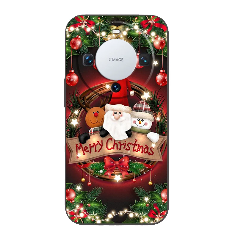 Linksmų Kalėdų Telefono dėklas Padengti Huawei Mate 60 P50 Pro P40 30 P20 P10 P Smart Y6 Y7 Y9 Plius Silikono Fundas Shell 